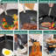 Ensemble d'ustensiles de cuisine en silicone, ensemble d'ustensiles de cuisine en acier inoxydable, résistant à la chaleur antiadhésif, noir