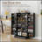 Freestanding Kitchen Pantry Storage Cabinet With 12 Door Shelves, Double Doors, And 5-Tier Adjustable Shelving For Optimal Organization-677933648
