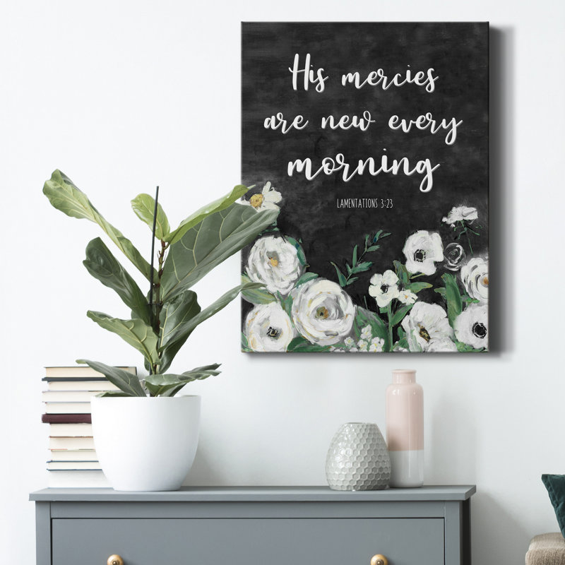 His Mercies - Reproduction sur toile tendue, H 27 po x l 18 po x P 1 po