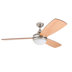 Brushed Nickel with Brown Blades