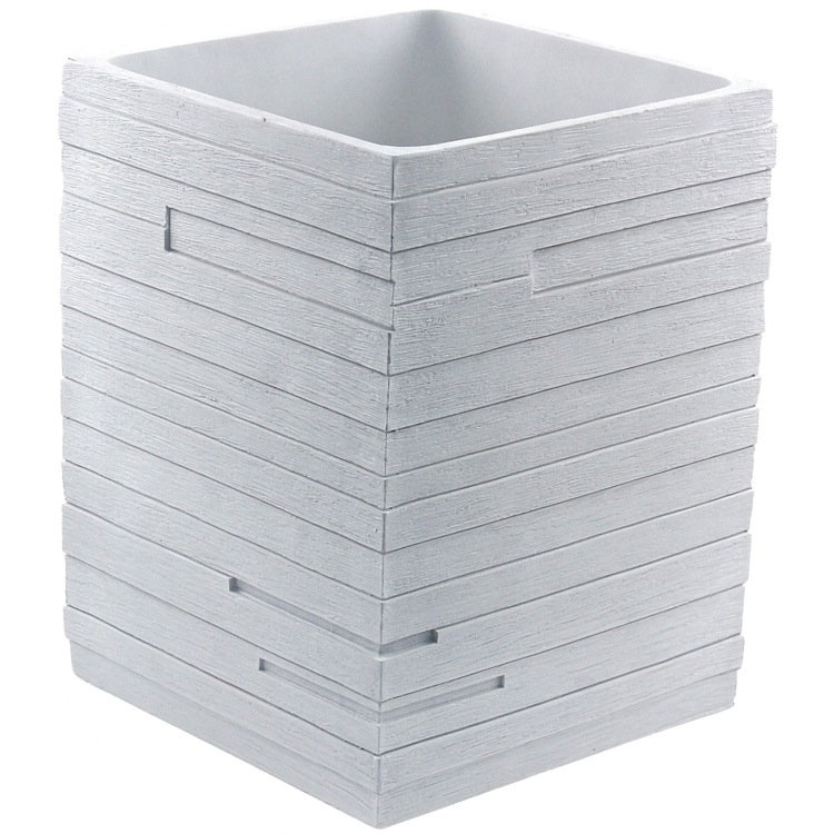Justice Plastic Open Waste Basket - 1.59 Gallons, White