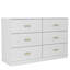 Commode moderne à 6 tiroirs pour la chambre à coucher - Vaste commode de rangement-628469940