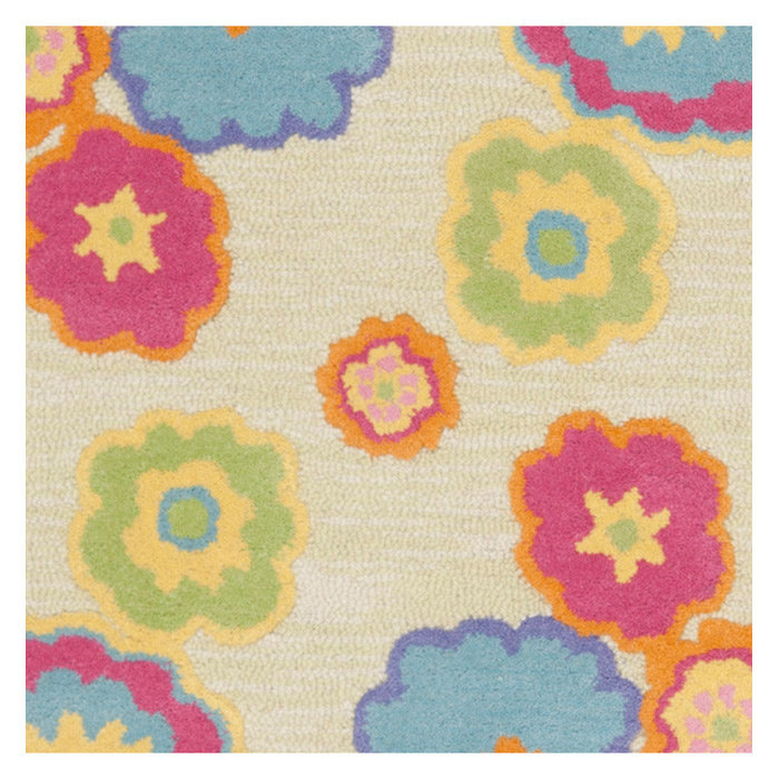 Tapis beige en coton / laine touffeté à la main Claro, Rectangle 3 pi x 5 pi