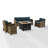 5 - Person Patio Conversation Set with Cushions-397981470