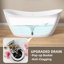 Baignoire de trempage autoportante autoportante autoportante en acrylique L 59 po x l 27 po avec drain escamotable amovible chromé