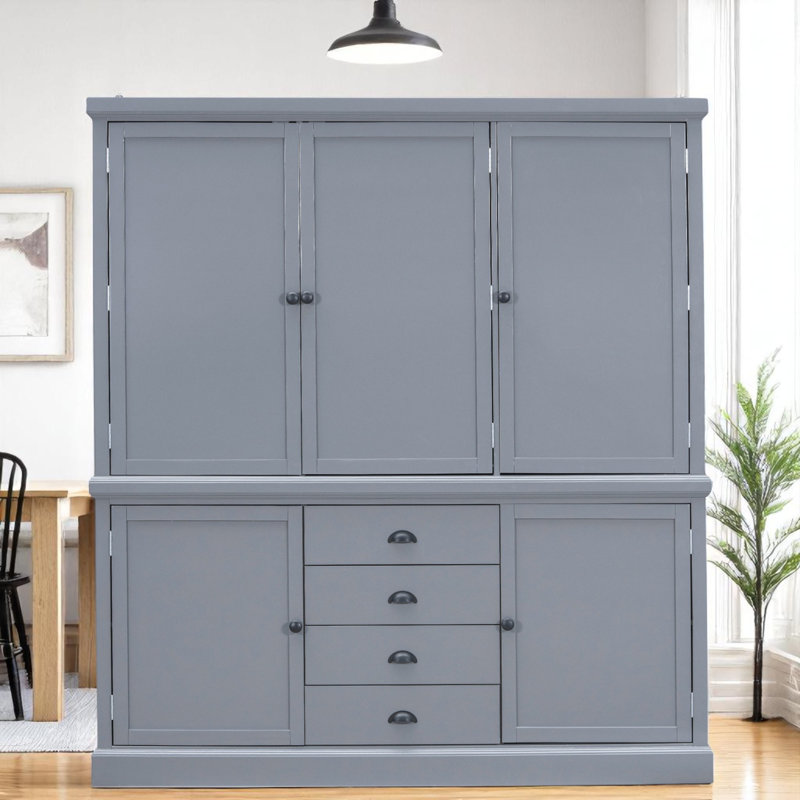 Garde-manger 73,02 po avec tiroirs, Gris