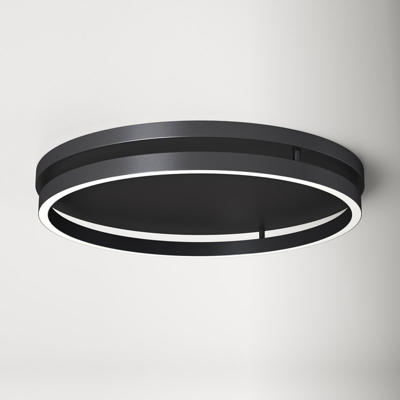 Recess LED Flush Mount, Black