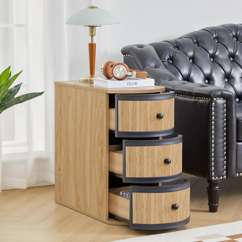 End Table with 3 Drawer