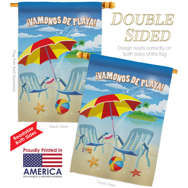 Double Sided 40'' H x 28'' W Polyester Flag Set