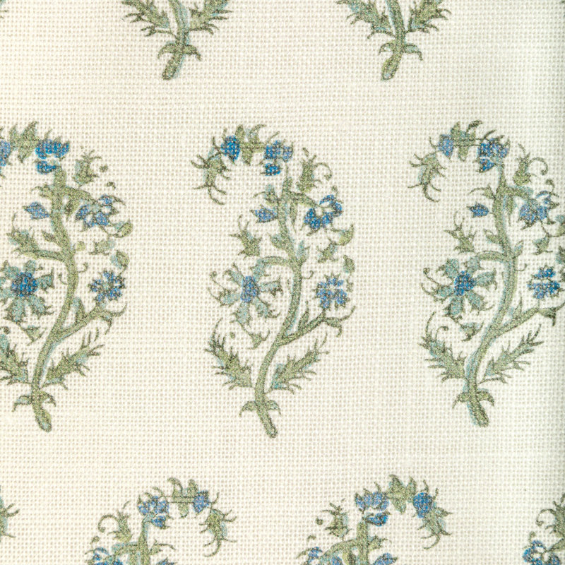 Indiennes Paisley Fabric, Sea
