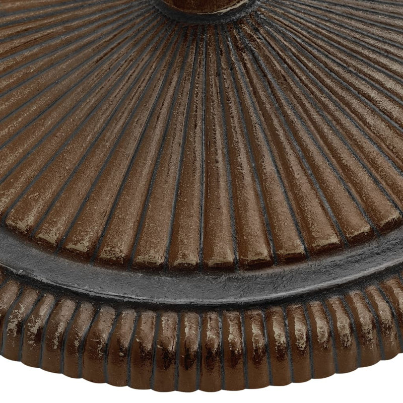 Base de parasol 19,8 livres pour fonte robuste de 1,4, 1,5 et 1,9 pouces, 11.8" H x 17.7" W x 17.7" D, Bronze, Round