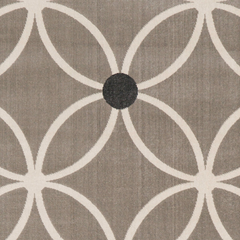 Tapis gris clair et ivoire Audrea, Rectangulaire 8 pi x 10 pi
