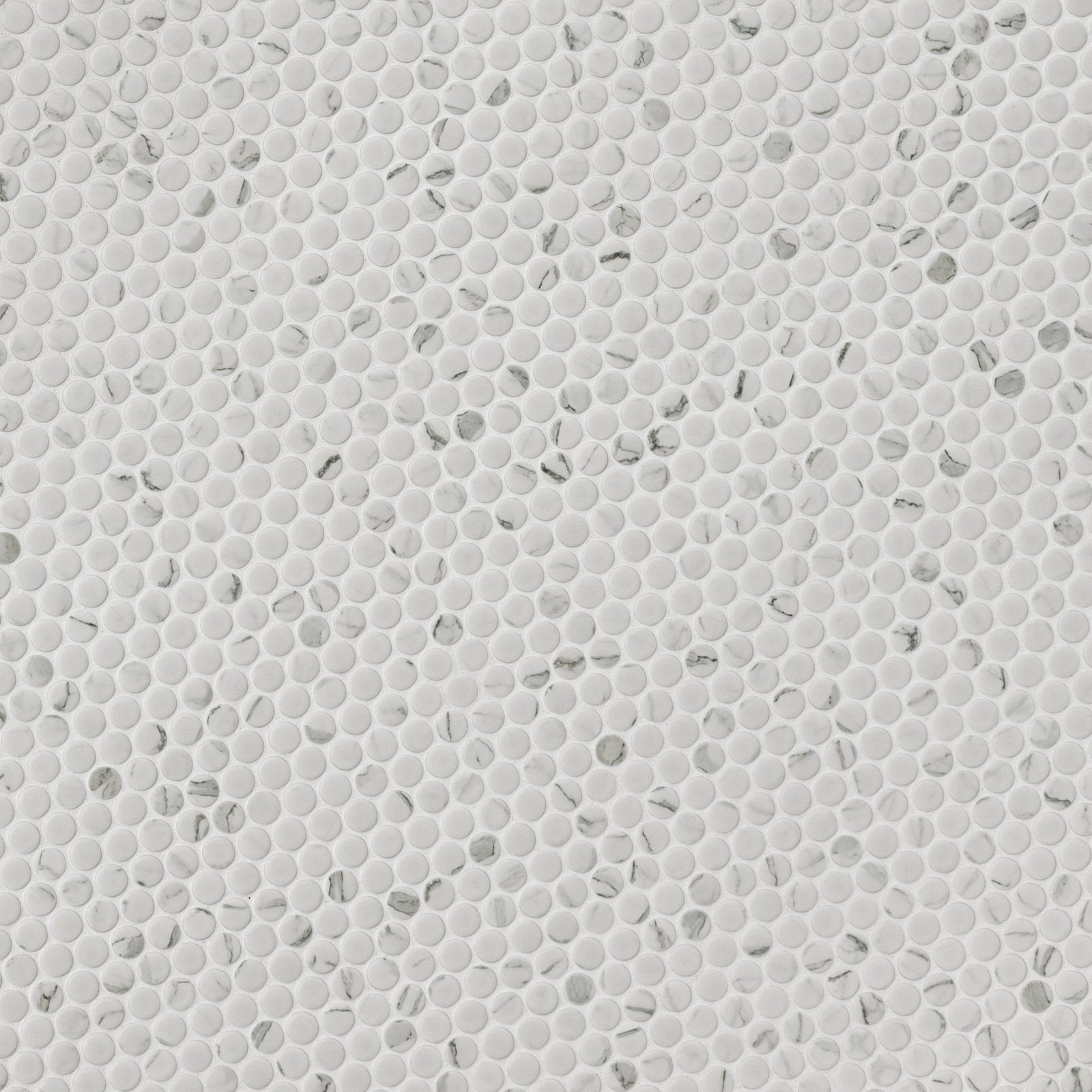 Penny Round 12 in. x 13 in. Porcelain Mosaic Floor and Wall Tile, Isla