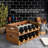 Premium Grade Teak Stackable 5 Bottle Wine Rack