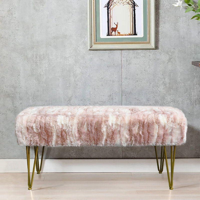 Markie Upholstered Ottoman, Pink