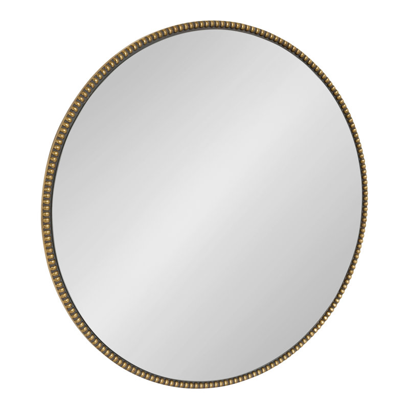 Miroir d'appoint moderne et contemporain, 23,62 po x 23,62 po, Or