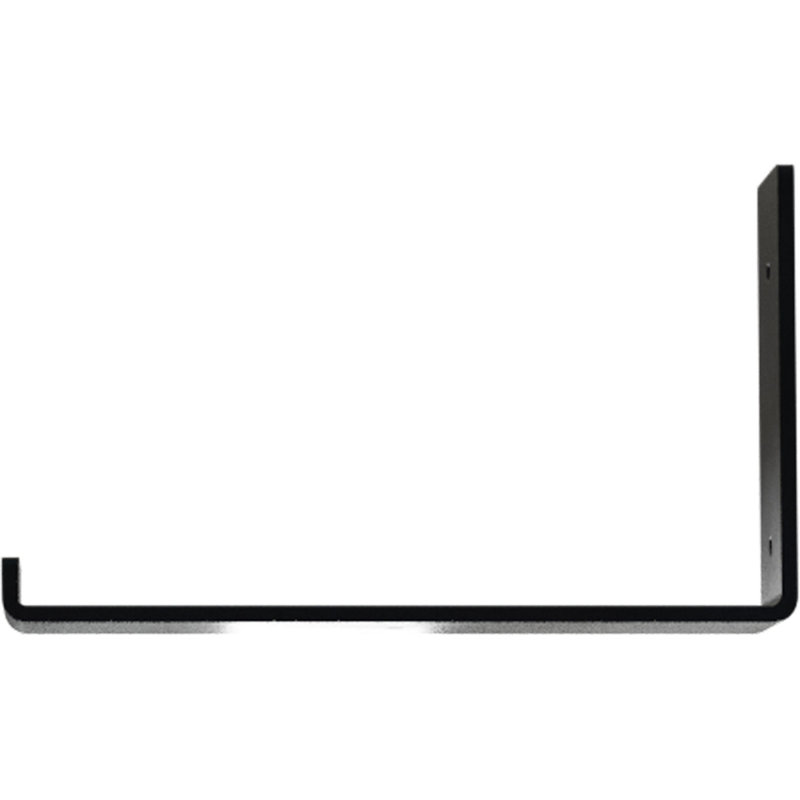 Steel Hanging Shelf Bracket, 7" H x 2" W x 12" D, Powder Coated Black