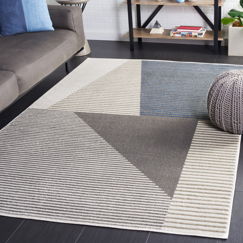 Pyramid Performance Striped Rug, Rectangle 4'5" x 6'5"