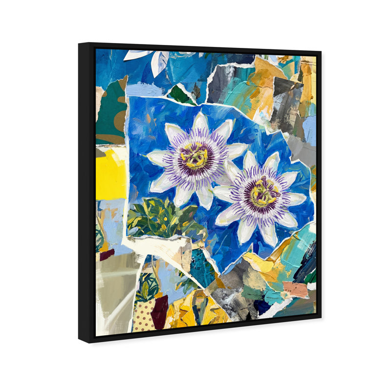 Blue Spring Print by Oliver Gal, 37"H x 46"W, Black Floater Frame