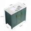 Meuble-lavabo de 36 po avec lavabo simple, meuble-lavabo encastré, armoire de rangement avec 2 portes et 2 tiroirs, fermeture en douceur, rangement multifonctionnel-115688300