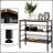 3-Tier Console Table With Industrial Style, Robust Multi-Functional Metal And Wooden Shelves For Modern Living