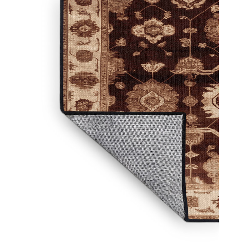 Tapis noir surteint lavable à la machine, Carré 5 pi