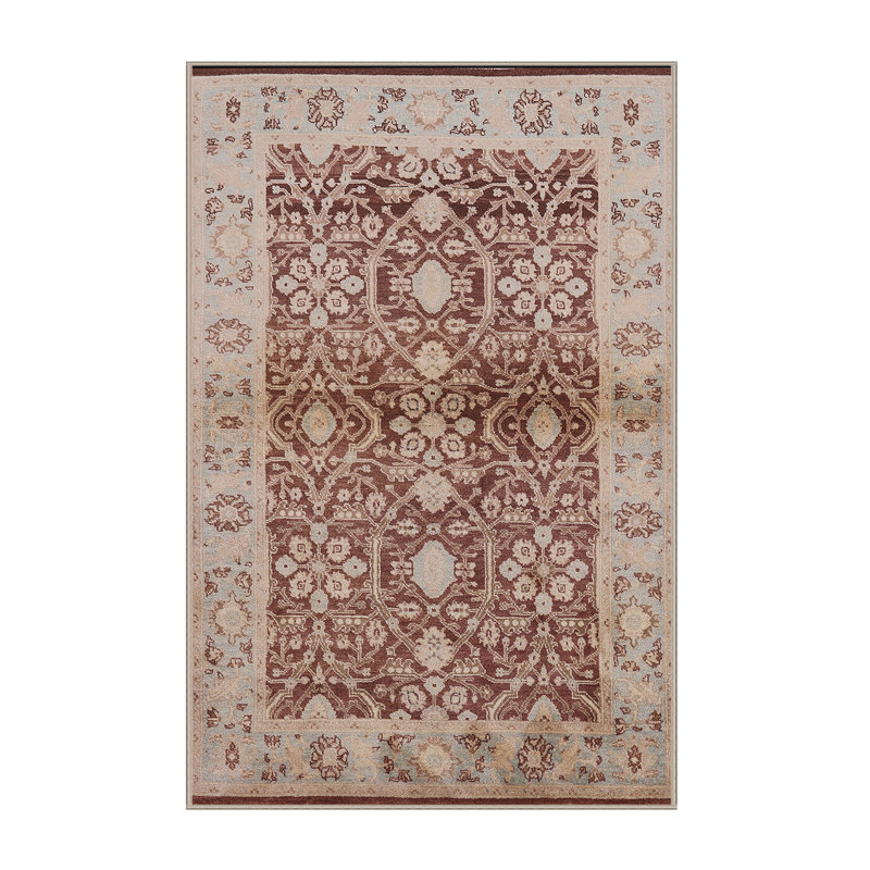 Tapis oriental brun / bleu clair Regin, Rectangle 8 pi x 10 pi