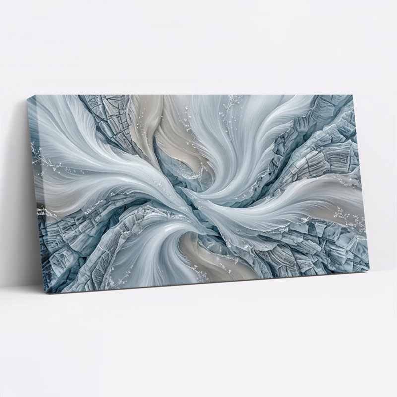 Ensemble de 1 tableau abstrait sur toile, 58“W x 28”H, Wrapped Canvas