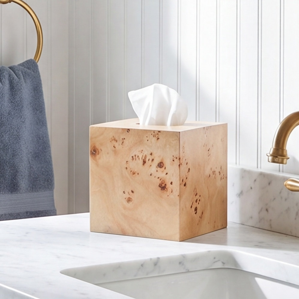 Durban Wood Tissue Box Cover