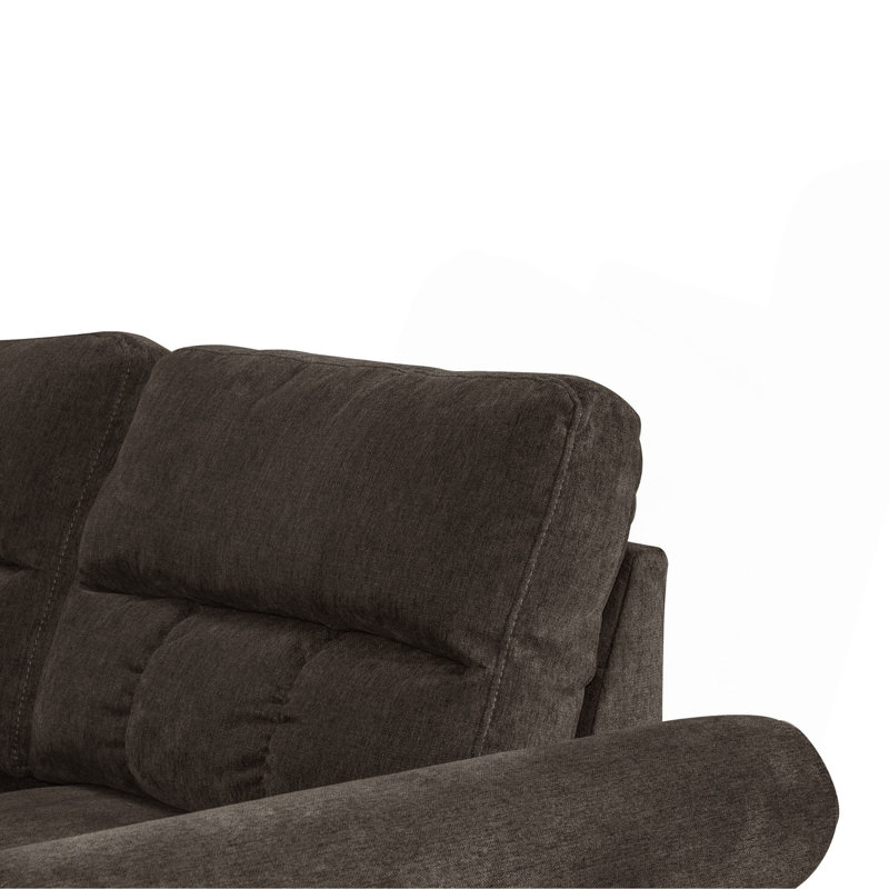 Reversible Sectional Set W/ 2 Accent Pillows In Tan