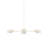 Monreale 6 - Light Wrought Iron Dimmable Modern Linear Chandelier