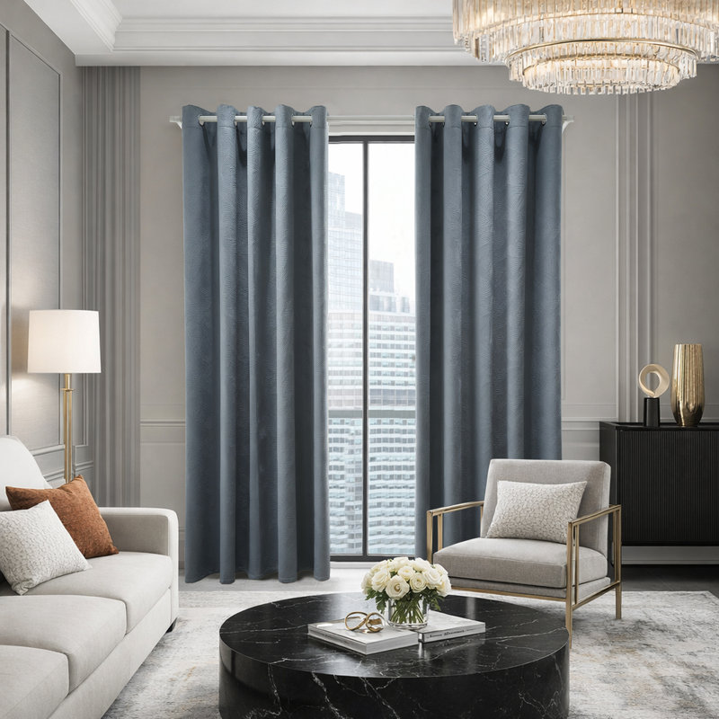 Premium Soft Velvet Blackout Curtains Pair Thermal Insulated Light Blocking Noise Reducing Window Drapes for Bedroom Living Room Home Style