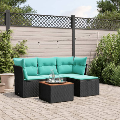 Ensemble de canapé de patio 5 pièces avec coussins