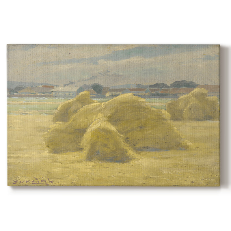 Paysage rétro -DCCXLV, H 13 po x l 19 po x P 1,5 po, Toile tendue