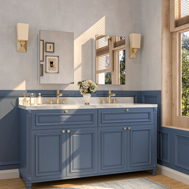 Recessed & Surface Mount Medicine Cabinet With Mirror, Adjustable Shelves And Soft-Close Hinges, 24" H x 16" W x 5" D