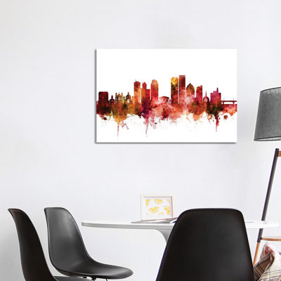 Dayton, Ohio Skyline by Michael Tompsett - Wrapped Canvas Gallery-Wrapped Canvas Giclée