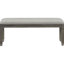 Banc de salle à manger en bois, cadre gris antique, siège d'une largeur de 48 po, banc en tissu pour chambre, hauteur du colis de 5,75 po, gris