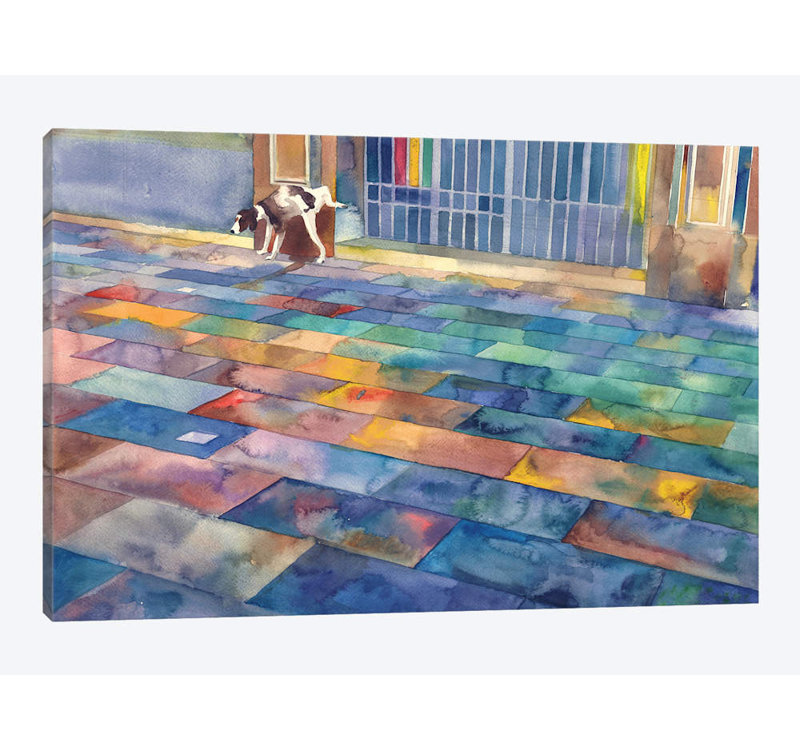 «Dog And The City» par Maja Wronska, impression sur toile, H 18 po x l 26 po x P 1,5 po