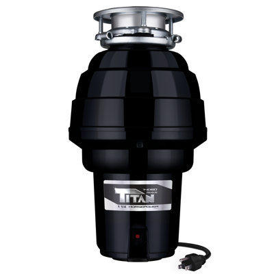 TITAN Premium 1.25 HP High-Speed Garbage Disposal with Cord and Odor Shield, Continuous Feed Food Waste Disposer
