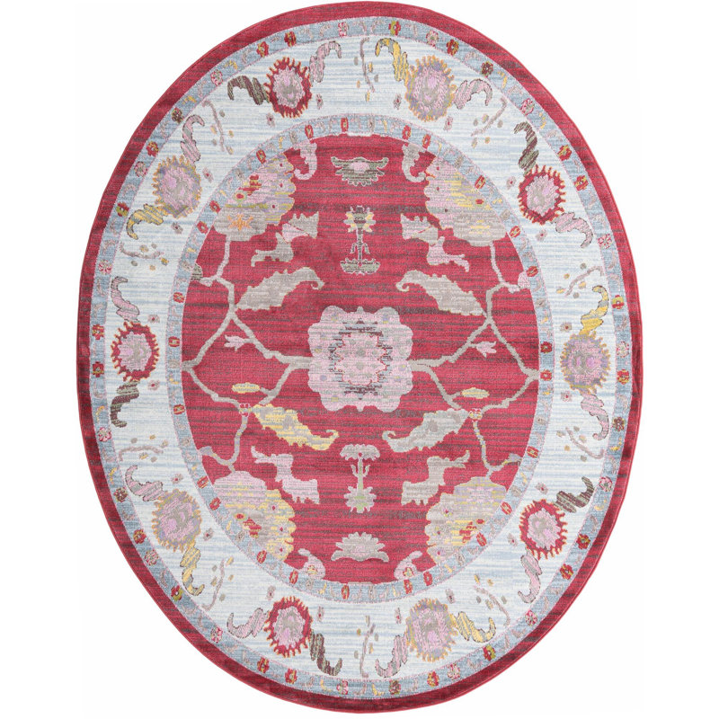 Ikat Indoor Rug, Oval 8'2" x 10'
