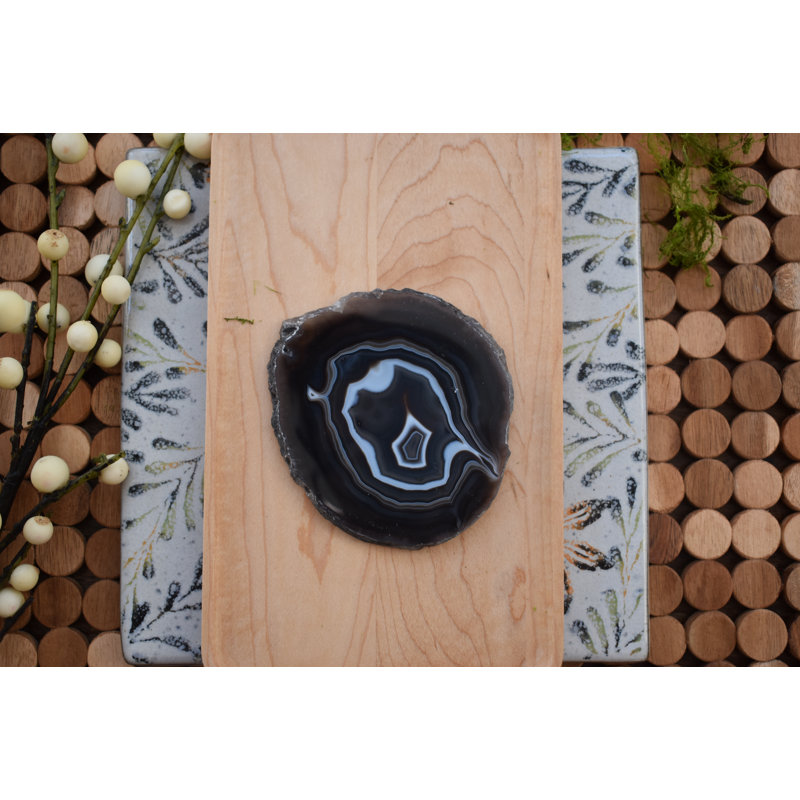 Sous-verre agate, Noir