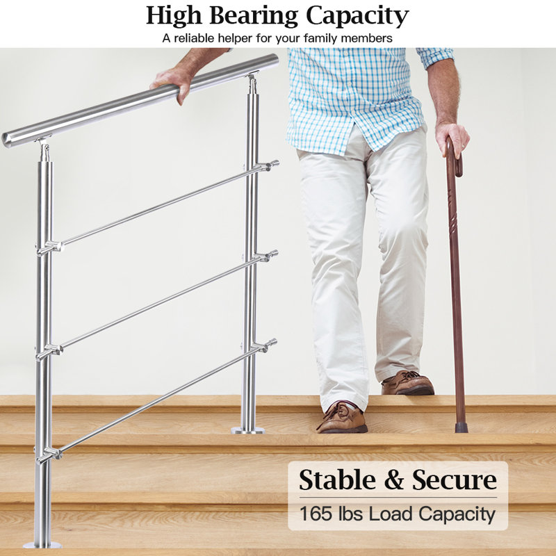 Metal Porch And Stair Railings, 110cm H x 80cm W x 4.24cm D
