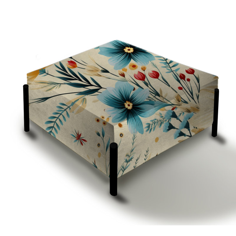 Vintage Nomad Boho Pattern - Boho Large Square Ottoman