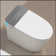 Smart Toilet With Voice Control And Bubble Shield,Heated Bidet Seat, Portable Toilet With Bidet Built In AUTO Open&Close, Bidet Toilet With Dryer And Warm Water,Tankless Toilet In 1.28GPF,Gray Screen