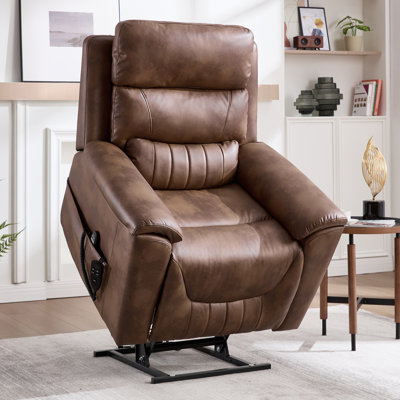 36.6"W Power Lift Chair Recliners With Infinite Position, Heat, Massage And Lumbar Support by Lark Manor