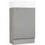 Meuble-lavabo moderne gris 18,6 po avec armoire et lavabo en céramique, meuble-lavabo à tablettes pliable-130629189