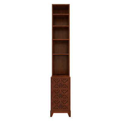 Table de bout avec 3 tiroirs, table de coin avec 4 tablettes ouvertes, table d'appoint haute pour chambre à coucher et coin