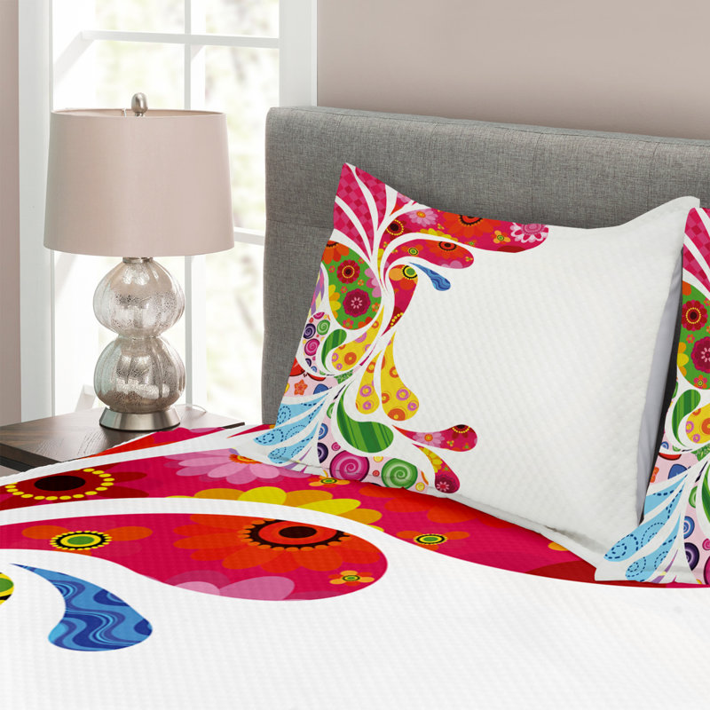 Chyna White Microfibre Bedspread, 220 x 264 cm
