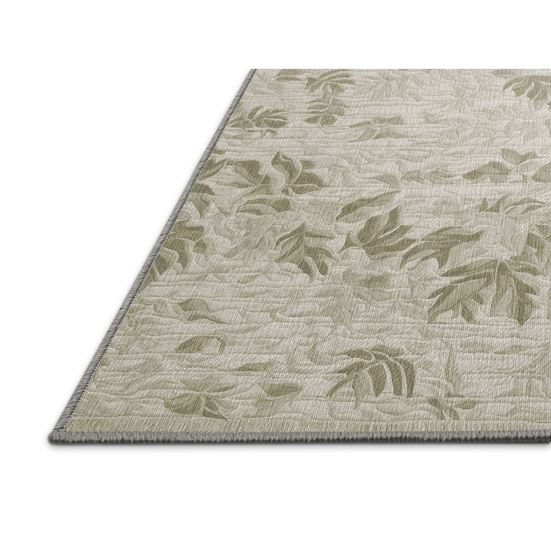 Machine Washable Gray Area Rug, Rectangle 7' x 10'