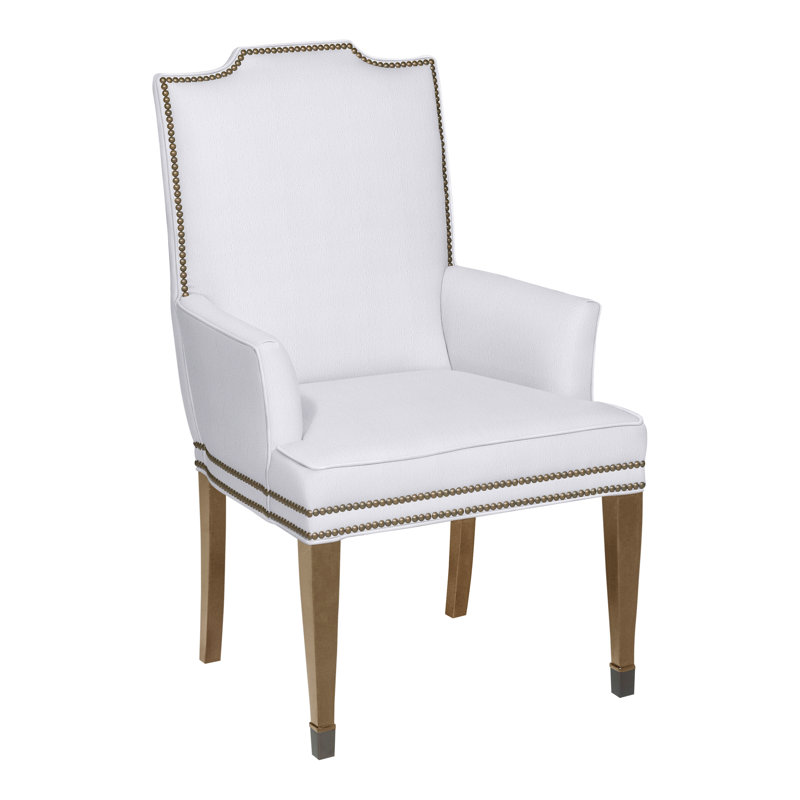 Travis By Michael Weiss Upholstered Arm Chair, Yes, Navada Snow, Hampton